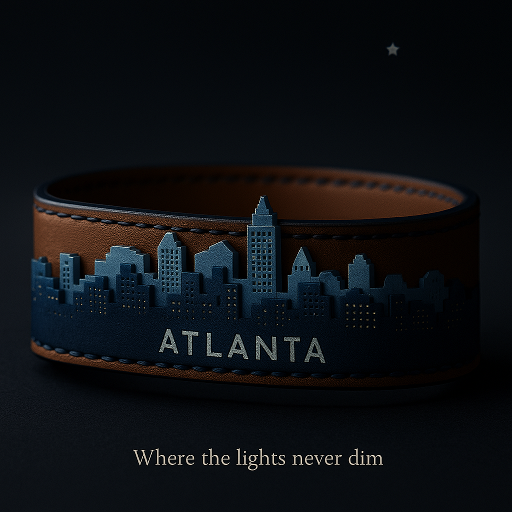 City in Hand™ — Layered Leather Skyline Apple Watch Band