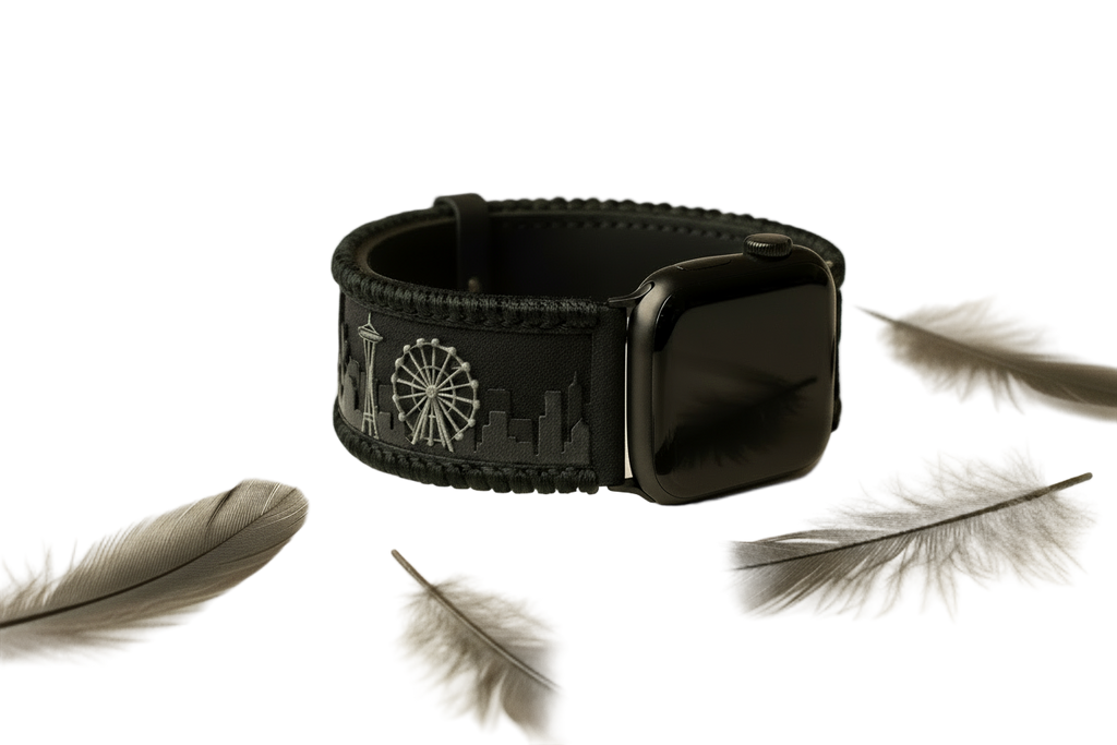 City in Hand™ — Layered Leather Skyline Apple Watch Band