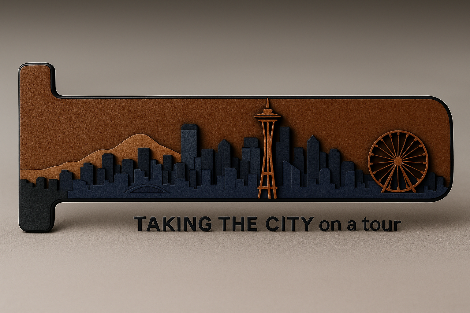 City in Hand™ — Layered Leather Skyline Apple Watch Band