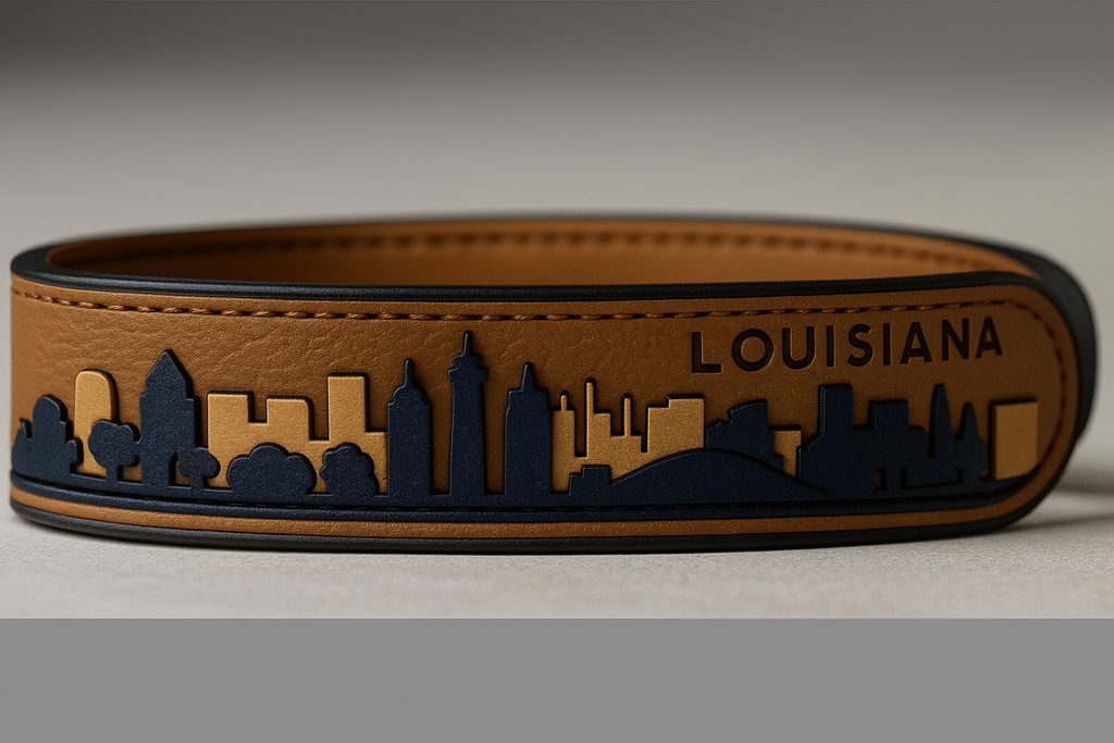 City in Hand™ — Layered Leather Skyline Apple Watch Band